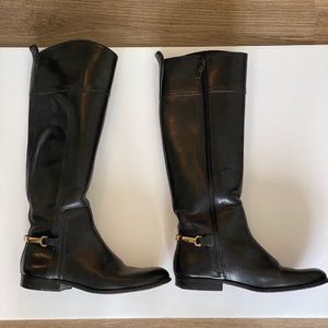 Tory Burch Black Leather Riding Boots - 7.5